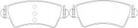 NIBK, Brake Pad, 573036B, PN0229, BENDIX EUR
