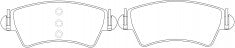 ผ้าเบรค NIBK 573036B, PN0229, BENDIX EUR (018604)