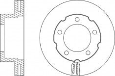 จานโรเตอร์, NIBK, 8-97077-346-0, RN1328V, ISUZU (017607)