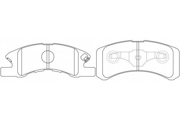 HUARI Brake Pad, Ceramic, D6100, for Nissan Navara