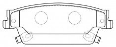 ผ้าเบรค NIBK, D1020-7924, PN0625, FMSI (016768)