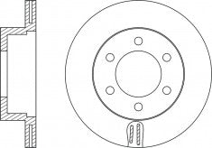 Rotor Disc, NIBK, MR418067, RN1249V, MITSUBISHI (018288)