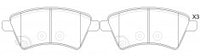 NIBK, Brake Pad, 71742853, PN9803, FIAT