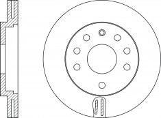 จานโรเตอร์, NIBK, 562070B, RN1112V, BENDIX (018561)