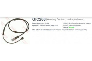 Wire-Sensor, TRW, 34 35 6 790 303, GIC266, BMW (072131)