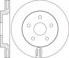 Rotor Disc, NIBK, 68040 177AA, RN2085V, CHRYSLER (017678)