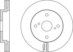 Rotor Disc, NIBK, 43512-02080, RN1353V, TOYOTA (018955)
