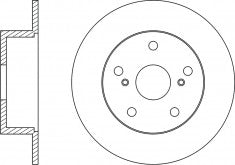 จานโรเตอร์, NIBK, 42431-22180, RN1487, TOYOTA (018927)