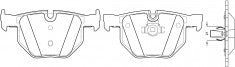ผ้าเบรค NIBK, DB1694, PN0093, BENDIX (010003)