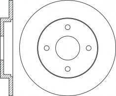 Rotor Disc, NIBK, 561375B, RN1018, BENDIX (017300)