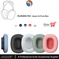 Replacement Ear Pads For Apple AirPods Max Headphones Protein Leather Memory Foam Fabric and Magnet earpads