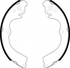 NIBK, Brake Shoes, NR-6018, FN7747, AKEBONO