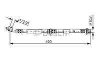 Brake Hose, BOSCH, 46210-2F002, 1 987 432 406, NISSAN  (020812)