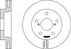 Rotor Disc, NIBK, 43512-0K010, RN1340V, TOYOTA (019045)