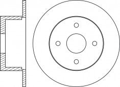 Rotor Disc, NIBK, 1609249980, RN1746H, CITROEN (016951)