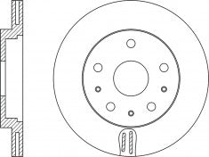 จานโรเตอร์, NIBK, G31Y-33-25XA, RN1514V, MAZDA (017978)