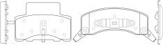 ผ้าเบรค NIBK MKD459 PN0610 BENDIX (016806)