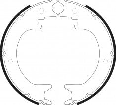 NIBK, Brake Shoes, 4800A057, FN0649, MITSUBISHI