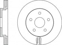 Rotor Disc, NIBK, 1 223 663, RN1213V, FORD (017223)