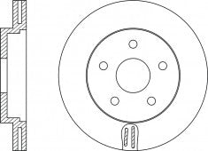 Rotor Disc, NIBK, 1 223 663, RN1213V, FORD (017223)