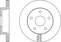 Rotor Disc, NIBK, 562116B, RN1276V, BENDIX (018755)