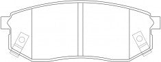 ผ้าเบรค NIBK 58302-M2A00, PN0366, HYUNDAI (017469)