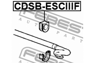 Stabilizer Bush, FEBEST, 15124516, CDSB-ESCIIIF, CADILLAC (GM) (073726)