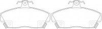 ผ้าเบรค NIBK 571437B PN0259 BENDIX EUR (018678)