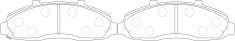 ผ้าเบรค NIBK, MRD679, PN0053, BENDIX AUS (017278)
