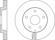 จานโรเตอร์, NIBK, 562286B, RN1518V, BENDIX (018060)