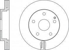 Rotor Disc, NIBK, 562212B, RN1270V, BENDIX (017921)