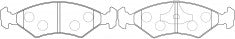 NIBK, Brake Pad, 571536B, PN5108, BENDIX EUR