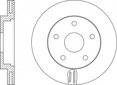 Rotor Disc, NIBK, 40206AL501, RN1545V, INFINITI (018345)