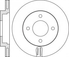 Rotor Disc, NIBK, MN113684, RN2019V, MITSUBISHI (018314)