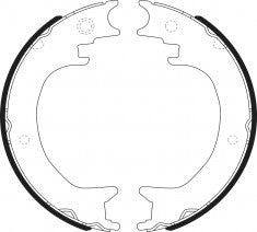NIBK, Brake Shoes, S906-1580, FN0651, FMSI