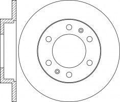 Rotor Disc, NIBK, 43512-35070, RN1823, TOYOTA (019035)