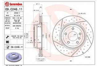 Performance Rotor Disc, BREMBO, 34216787931, 09C24611, BMW (073684)