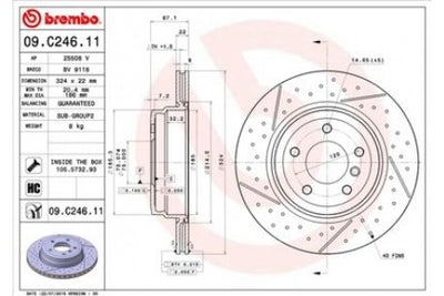 Performance Rotor Disc, BREMBO, 34216787931, 09C24611, BMW (073684)