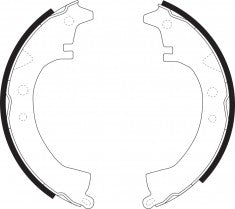 NIBK, Brake Shoes, NR-1025, FN2268, AKEBONO