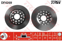 Rotor Disc, TRW, 4E0 615 601 A, DF4269, AUDI (070371)