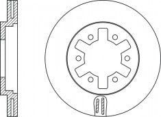 จานโรเตอร์, NIBK, 561500B, RN1333V, BENDIX (018356)