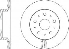 Rotor Disc, NIBK, 562218B, RN1181V, BENDIX (019173)