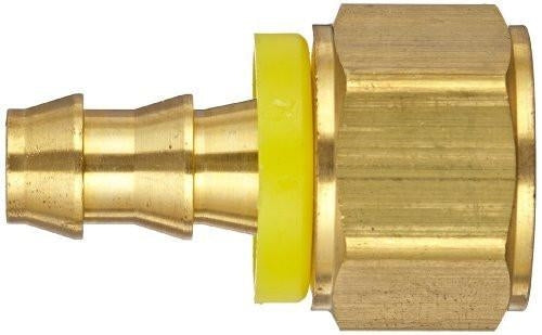 4315-08-08 - ข้อต่อสายยางเป็น NPT ตัวเมีย (ทองเหลือง) ข้อต่อแบบกด 1/2" ถึงท่อ 1/2" (093312)