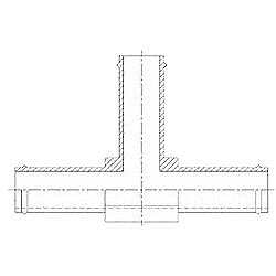 4504-04-04-04 - Mender Tee, 1/4" Hose x 1/4" Hose x 1/4" Hose (093368)