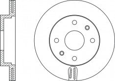 Rotor Disc, NIBK, 562427B, RN1199V, BENDIX EUR (017476)
