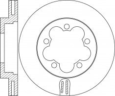 Rotor Disc, NIBK, 1 543 340, RN2076V, FORD (017361)