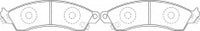 NIBK, Brake Pad, DB1353, PN0305, BENDIX