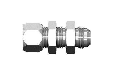 47328-16-16 - 1" JIC (1 5/16"-12 thread) 37Â° x 1" Flareless Bulkhead Tube Compression Fittings (081805)