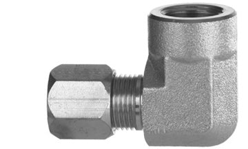 47455-04-02 - 1/4" Flareless x 1/8" ท่อตัวเมีย 90° ข้อต่อท่อแบบอัด (081841)