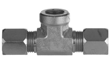 47655-20-20-20 - 1-1/4" Flareless x 1-1/4" Female Pipe Tee Tube Compression Fittings (081888)